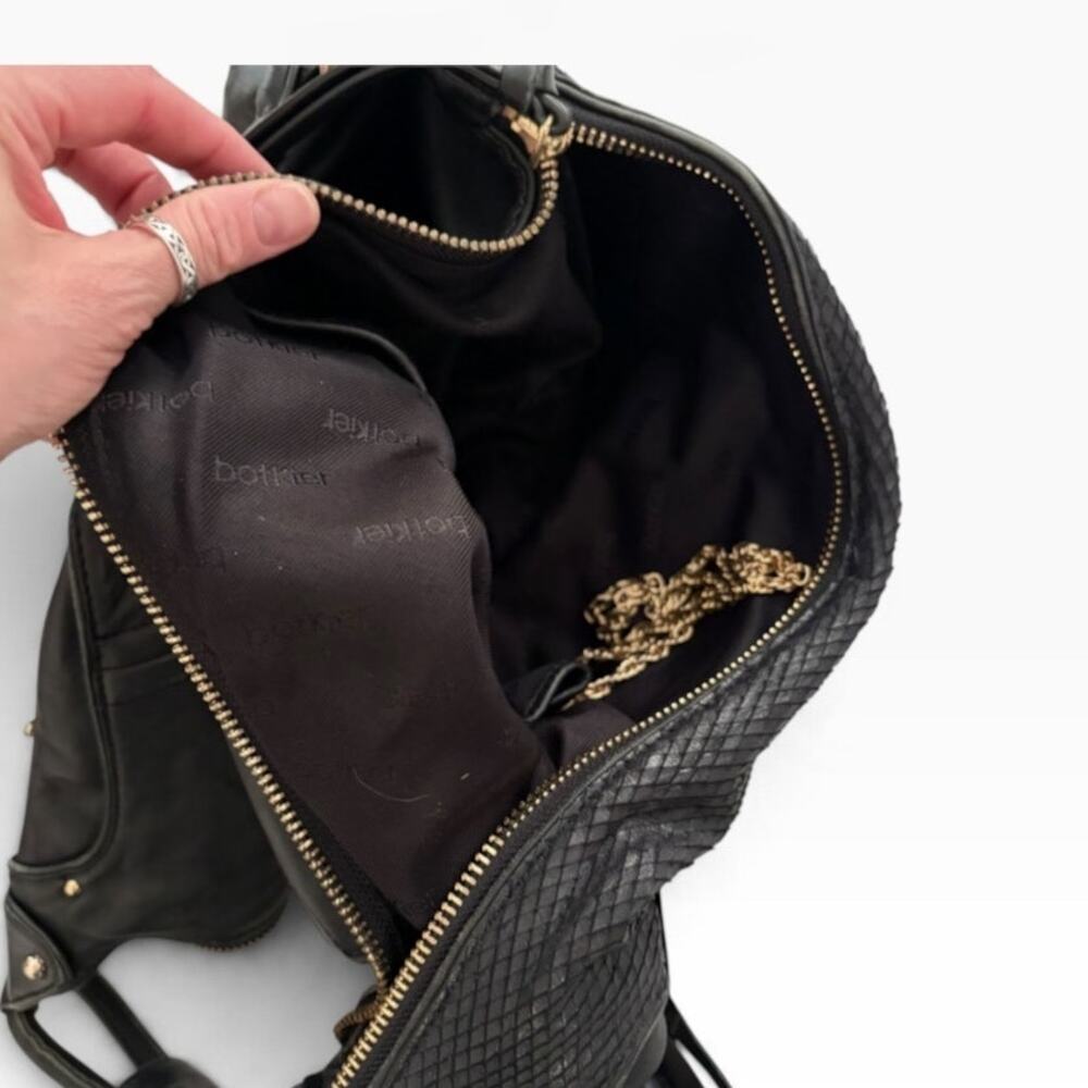 BOTKIER CHRYSTIE BLACK LEATHER HOBO HANDBAG - Picture 6 of 11
